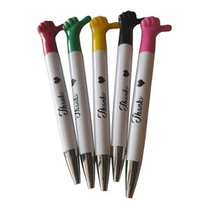 Set Of 5 Thumbs Up Thank You Ballpoint Pens Cute Gift
